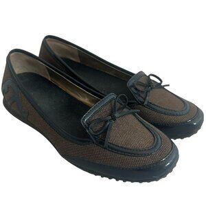 Etienne Aigner Aleah Brown Loaferrs Flats Shoes Patent Leather Size 6 Women's